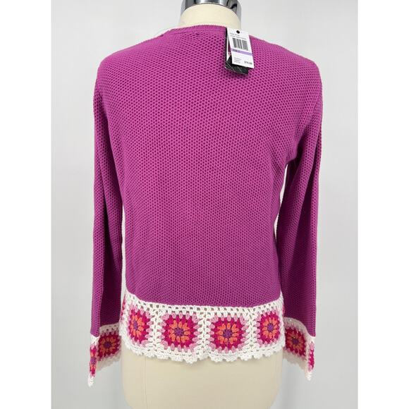 Joseph A Fuchsia Pullover Sweater Women's Small NWT - Picture 2 of 5